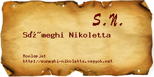 Sümeghi Nikoletta névjegykártya