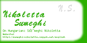 nikoletta sumeghi business card